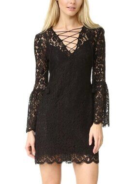 RACHEL ZOE Black Megali Lace Dress NWT $395